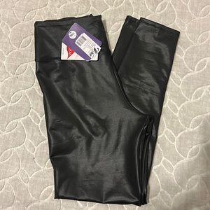 Vanna belt. Shaping leather leggings.black. XL